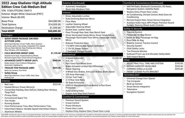 Used 2022 Jeep Gladiator Overland image 37