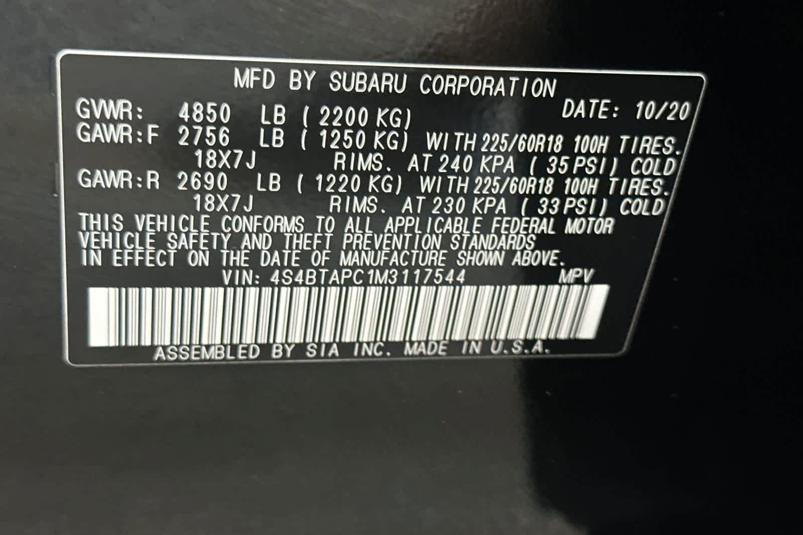 Used 2021 Subaru Outback Touring w/ Popular Package #2 AWD/4WD image 38
