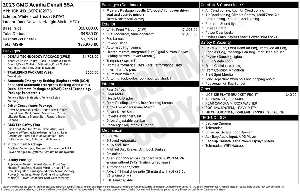 Used 2023 GMC Acadia Denali w/ Denali Technology Package image 9