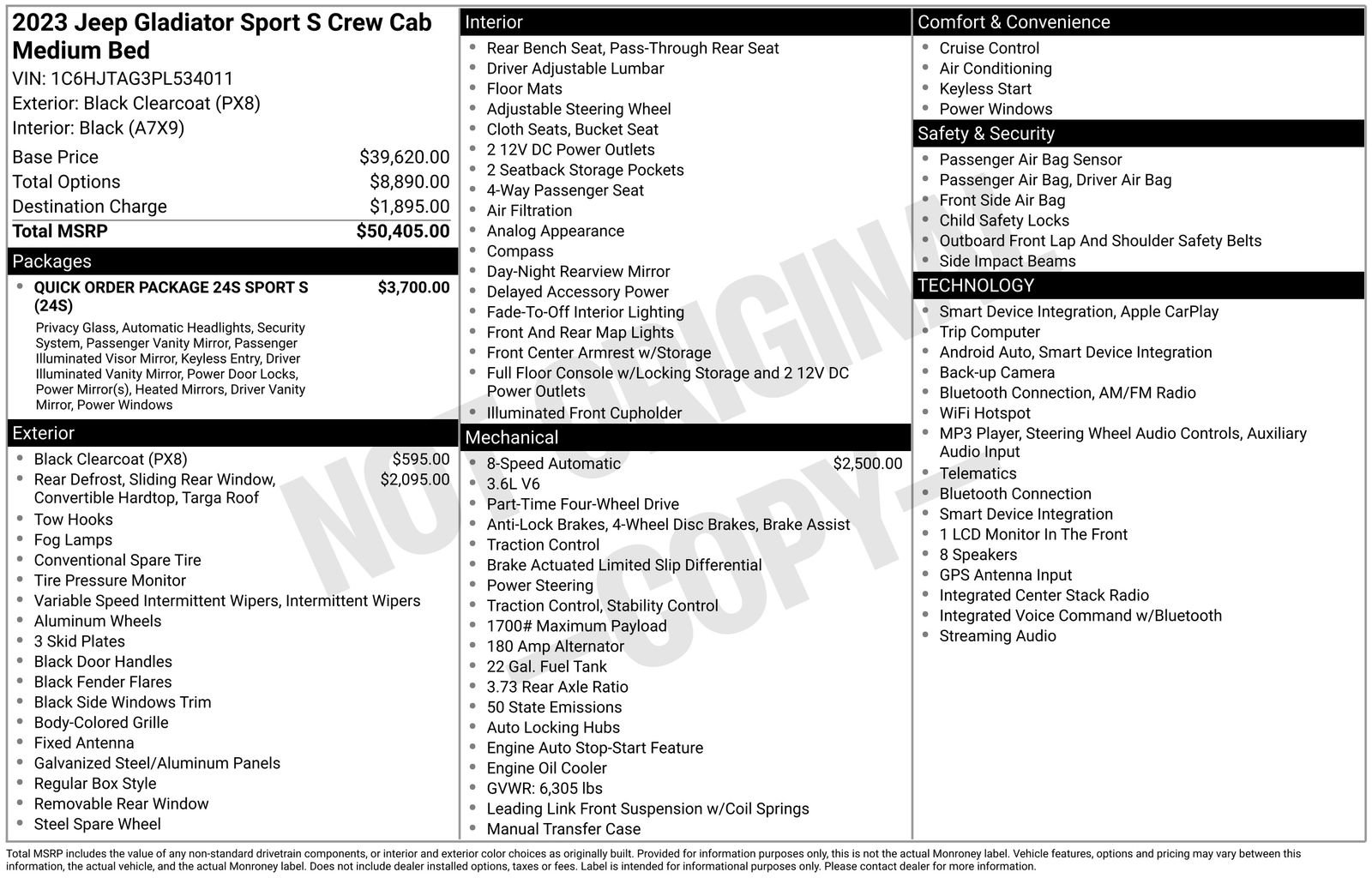Used 2023 Jeep Gladiator Sport AWD/4WD image 35