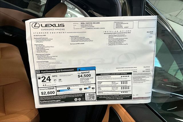 New 2026 Lexus RX 350 Premium AWD/4WD image 13