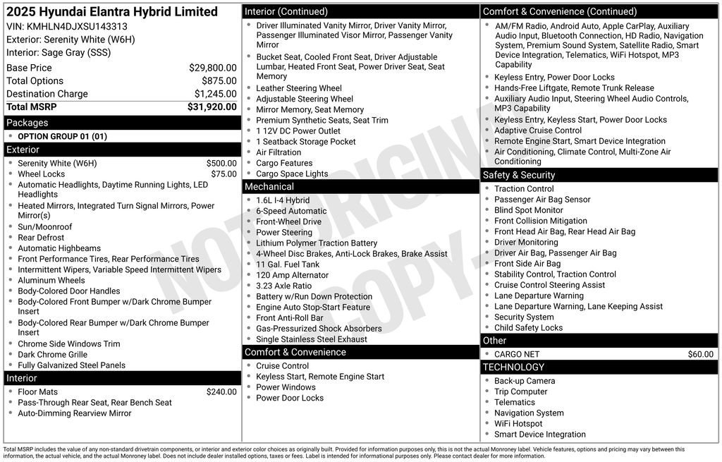 Certified 2025 Hyundai Elantra Limited FWD image 1