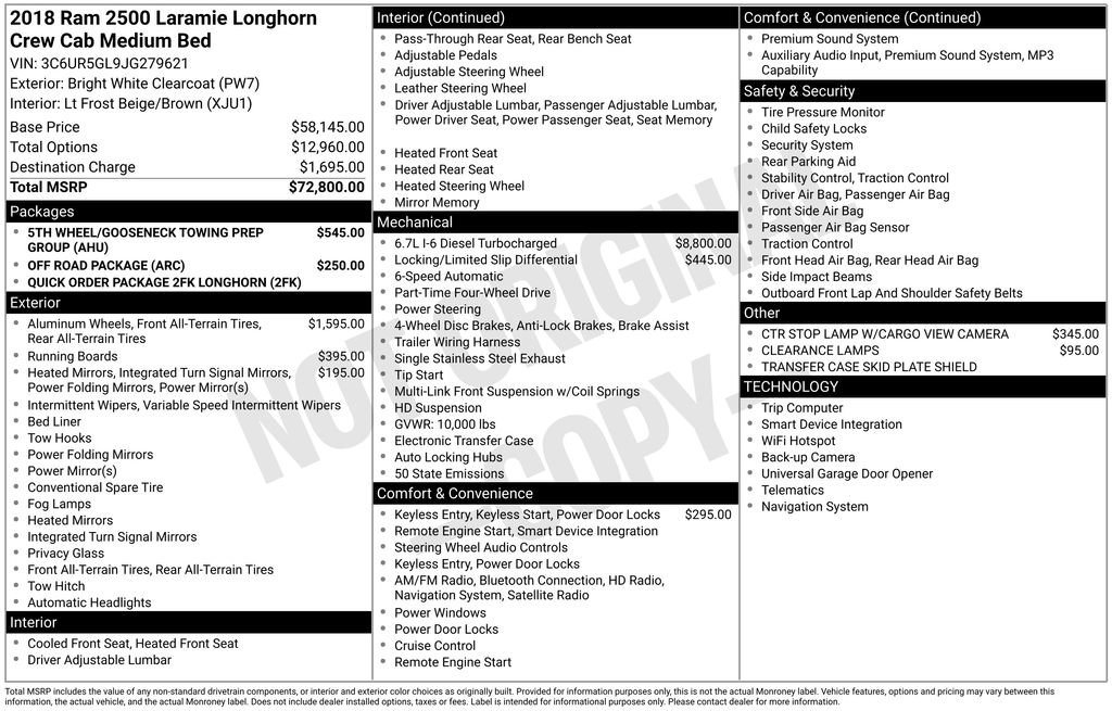 Used 2018 RAM 2500 Longhorn AWD/4WD video 2