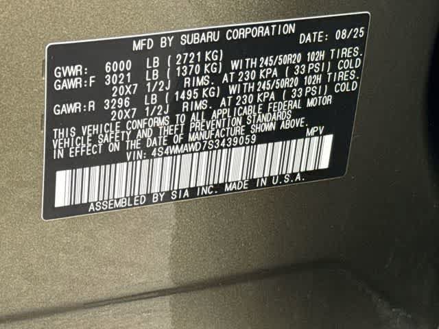 Certified 2025 Subaru Ascent Bronze Edition AWD/4WD image 34