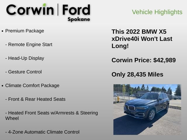 Used 2022 BMW X5 xDrive40i AWD/4WD image 12