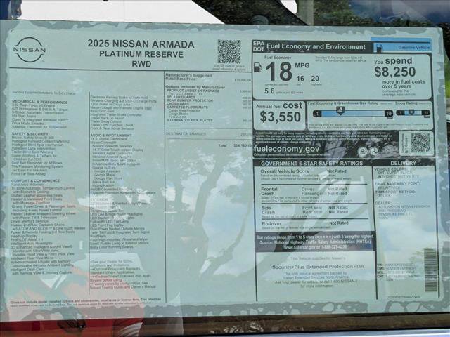 New 2025 Nissan Armada Platinum Reserve image 16