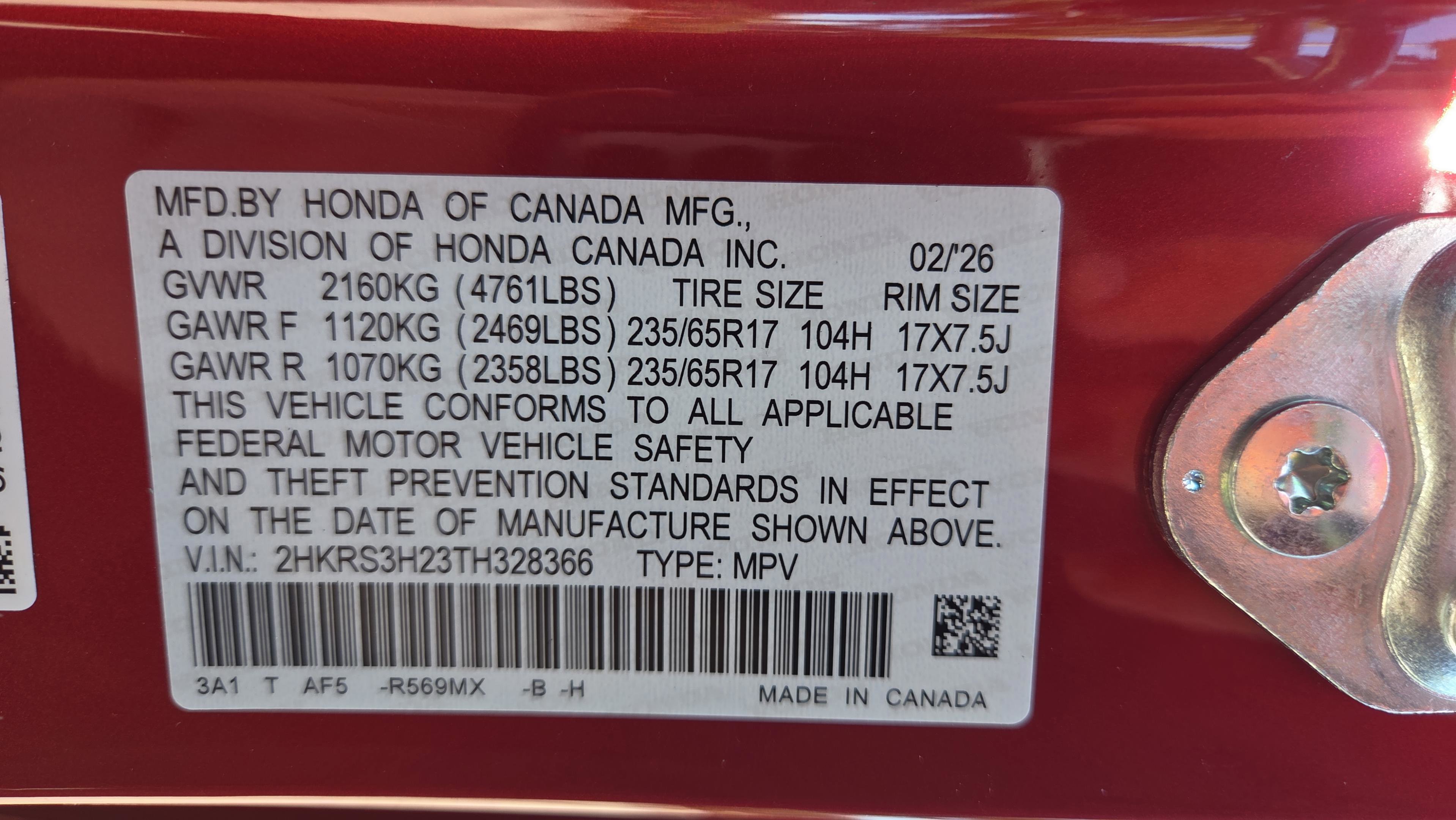 New 2026 Honda CR-V LX image 25