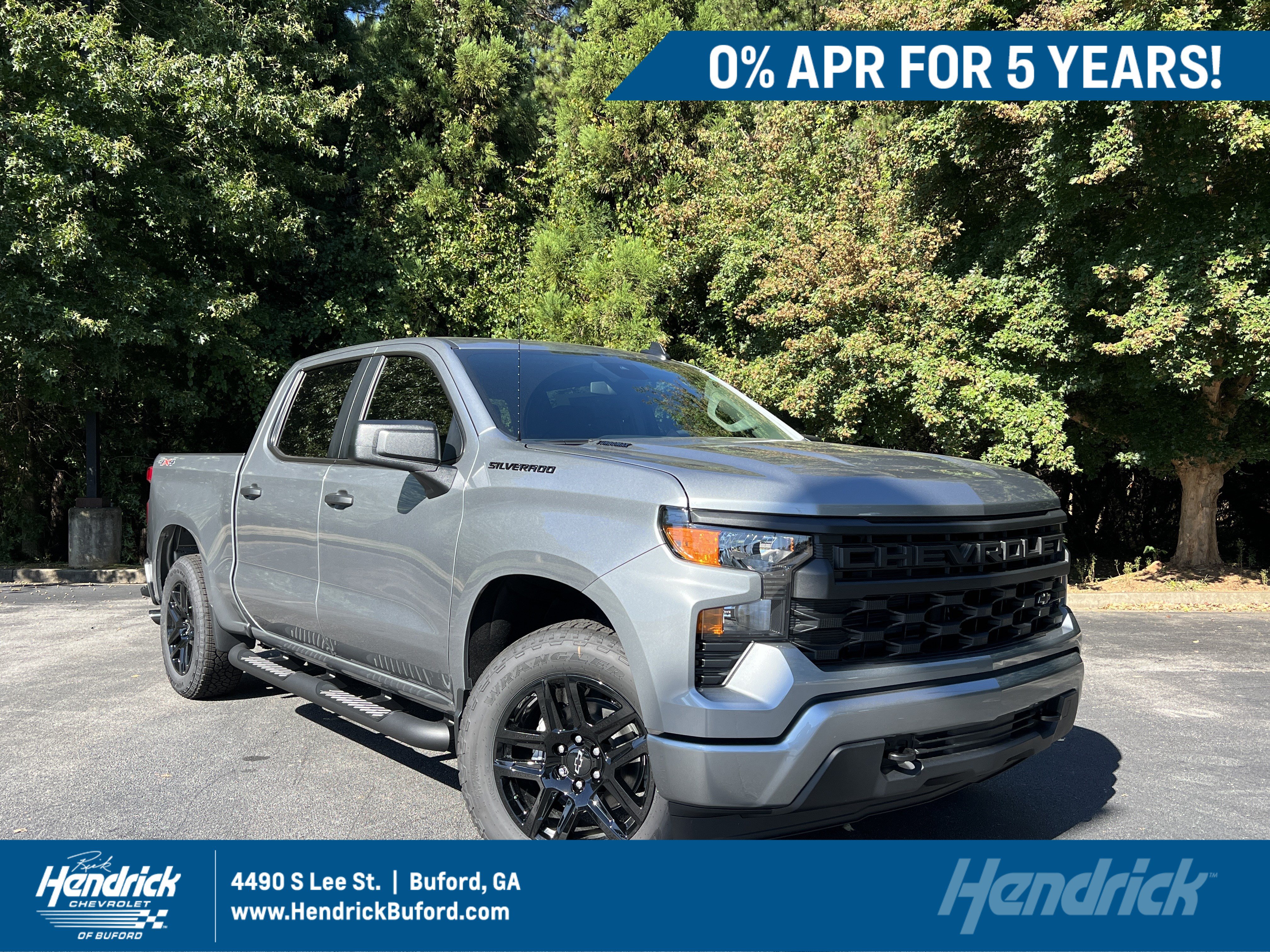New 2026 Chevrolet Silverado 1500 Custom w/ Turbomax Blackout Package AWD/4WD image 1