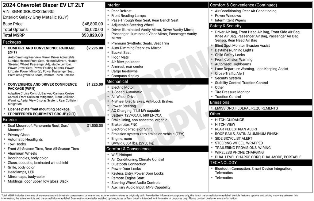 New 2024 Chevrolet Blazer EV LT image 47