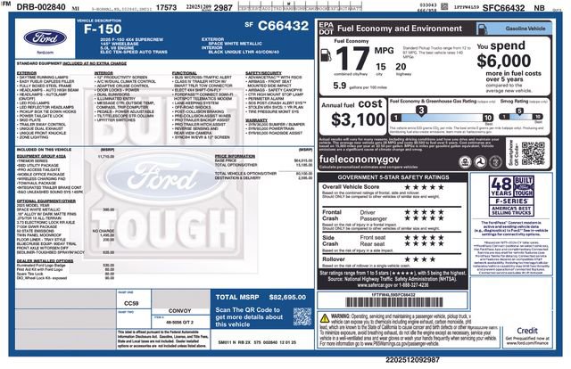 New 2025 Ford F150 Tremor w/ Equipment Group 402A High image 4