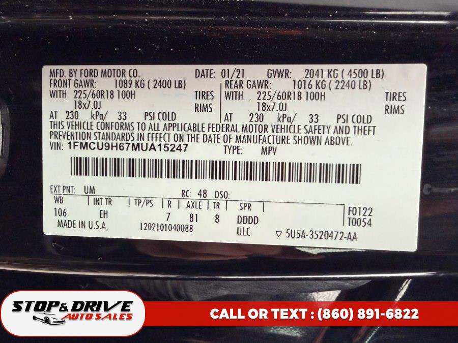 Used 2021 Ford Escape SEL w/ Technology Package AWD/4WD image 20