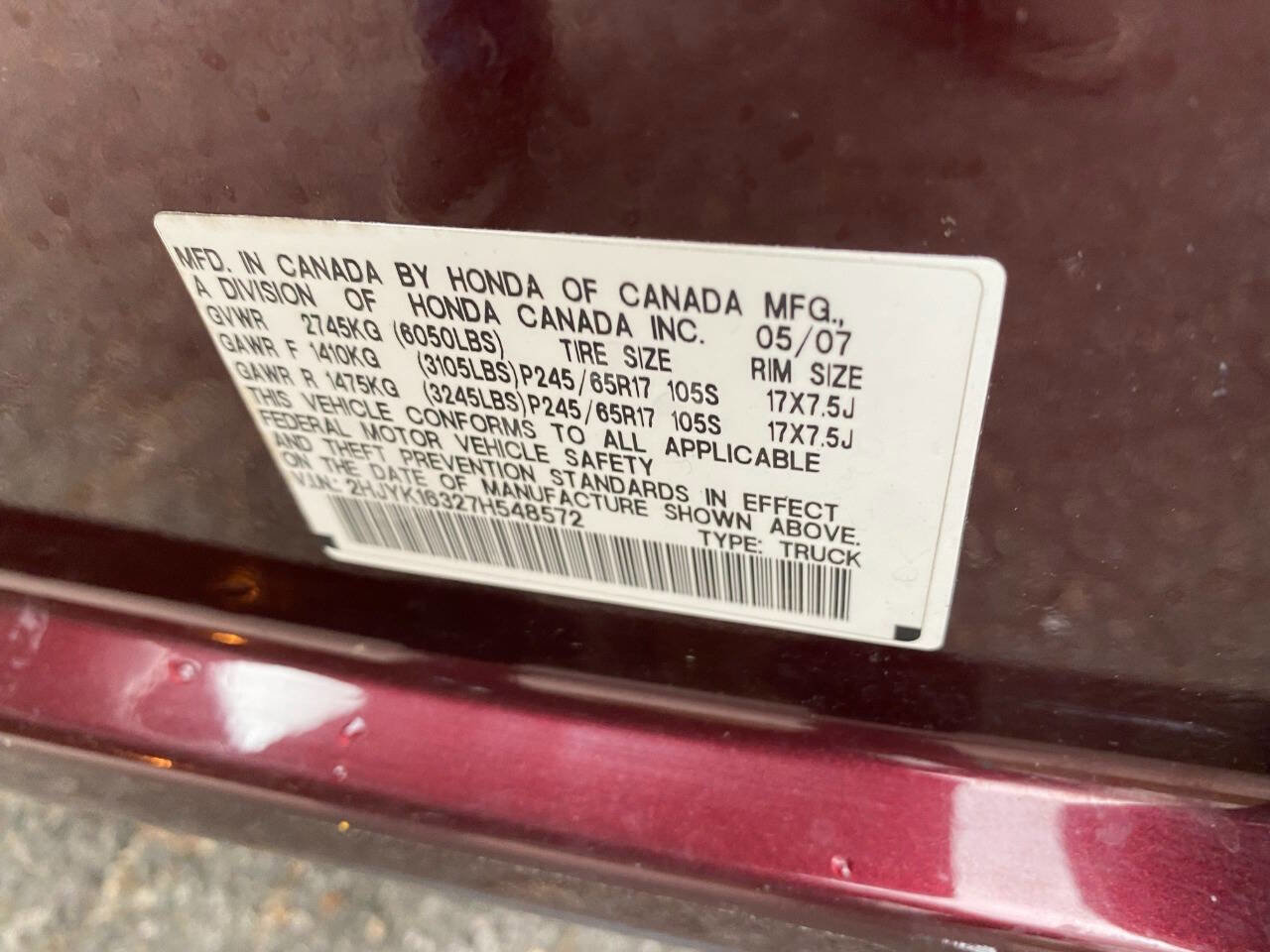 Used 2007 Honda Ridgeline RTX image 41
