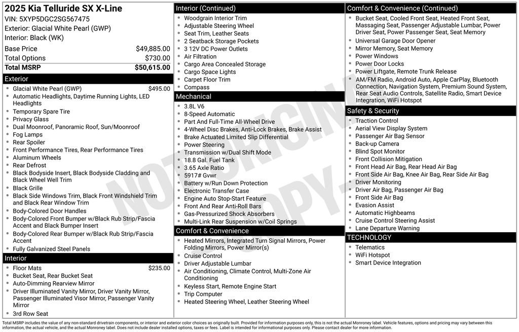 Used 2025 Kia Telluride SX X-Line image 2