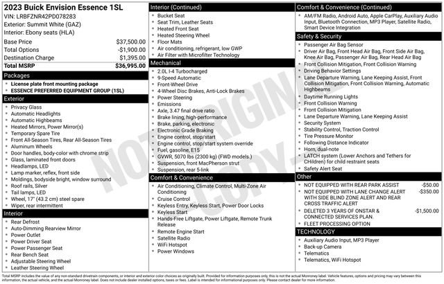Used 2023 Buick Envision Essence image 30