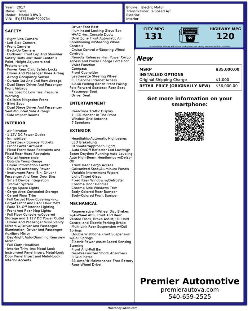 Used 2017 Tesla Model 3 Long Range image 2