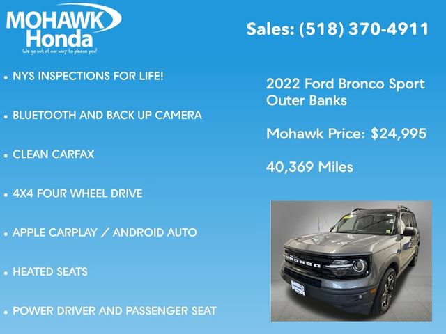 Used 2022 Ford Bronco Sport Outer Banks w/ Tech Package AWD/4WD image 7
