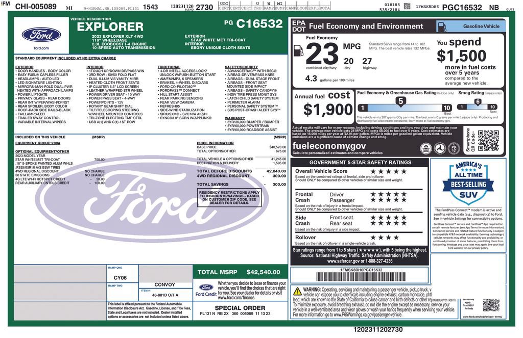 Certified 2023 Ford Explorer XLT AWD/4WD image 24