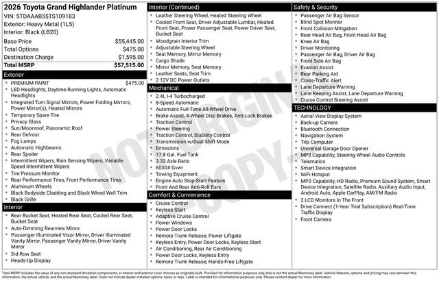 Used 2026 Toyota Grand Highlander AWD image 24
