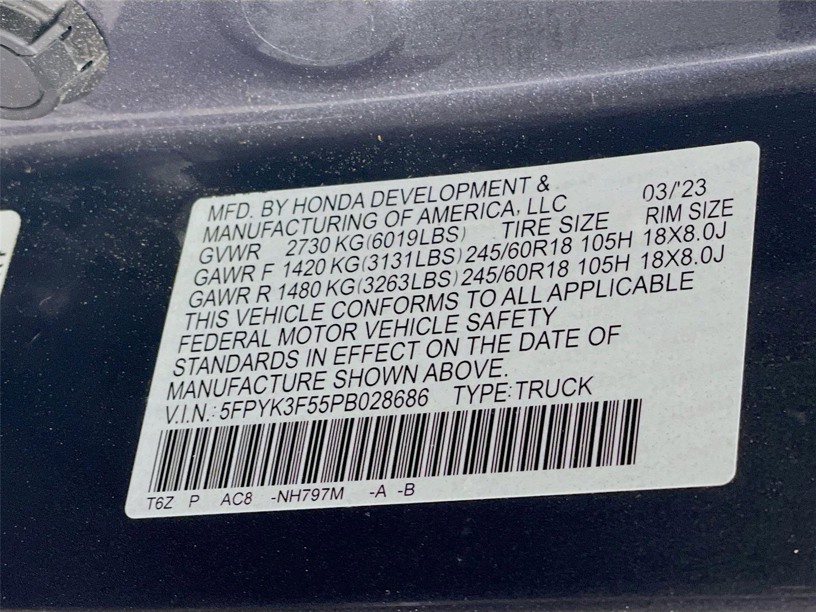 Used 2023 Honda Ridgeline RTL image 36
