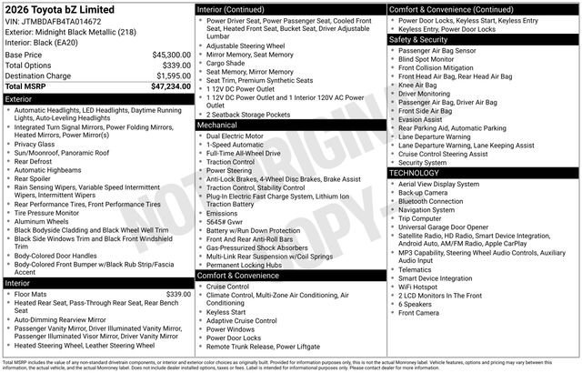 New 2026 Toyota bZ AWD/4WD image 32
