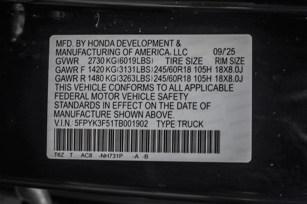 Used 2026 Honda Ridgeline RTL image 30