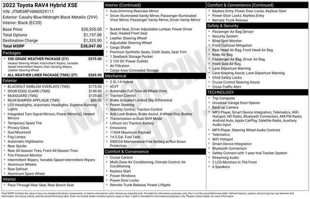 Used 2022 Toyota RAV4 XSE w/ XSE Grade Weather Package AWD/4WD image 12