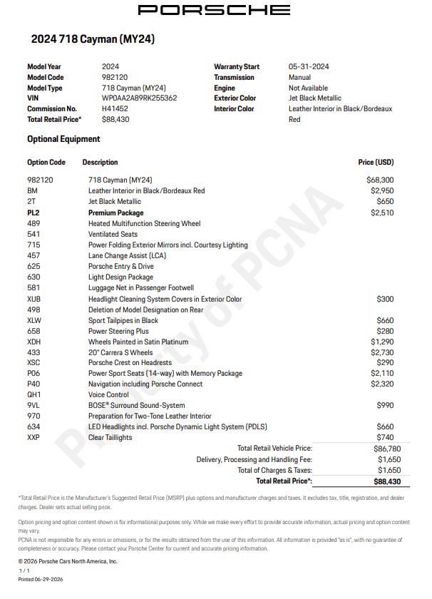 Certified 2024 Porsche 718 Cayman RWD image 6