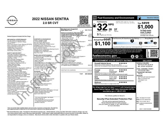 Used 2022 Nissan Sentra SR w/ SR Premium Package FWD image 25