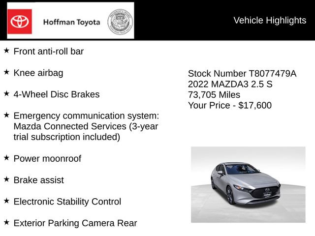 Used 2022 MAZDA MAZDA3 s FWD image 20