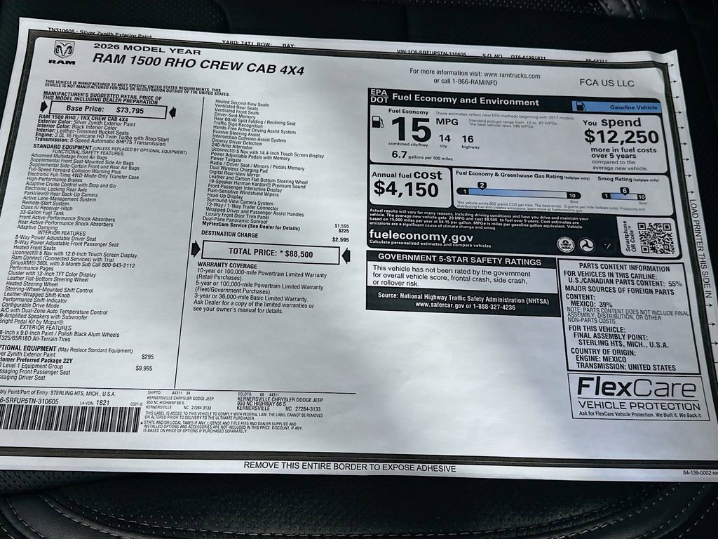 New 2026 RAM 1500 RHO image 21