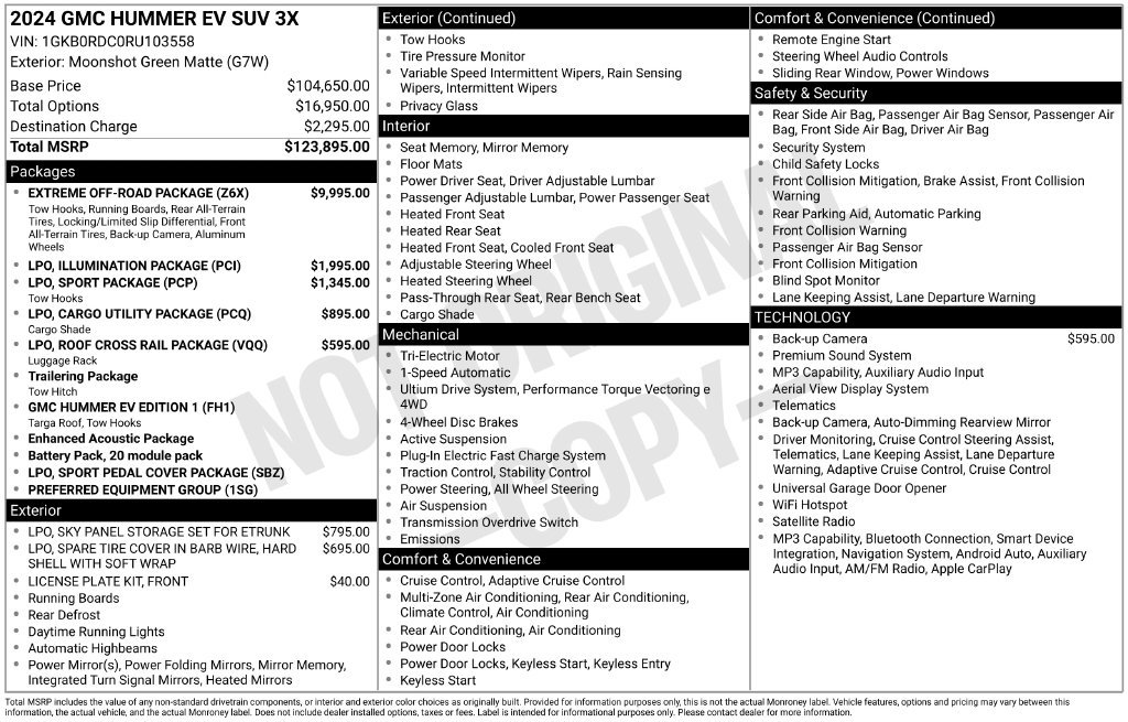 Used 2024 GMC Hummer EV 3X w/ Extreme Off-Road Package AWD/4WD image 36