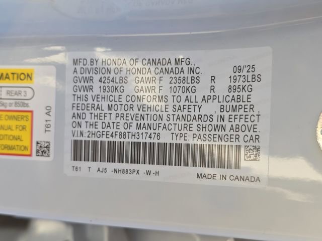 New 2026 Honda Civic Sport Touring image 35