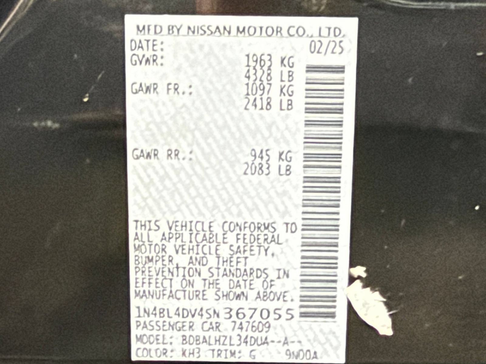 Used 2025 Nissan Altima 2.5 SV FWD image 24