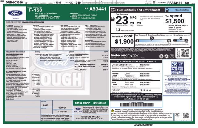 Used 2023 Ford F150 Platinum w/ Equipment Group 701A High image 6