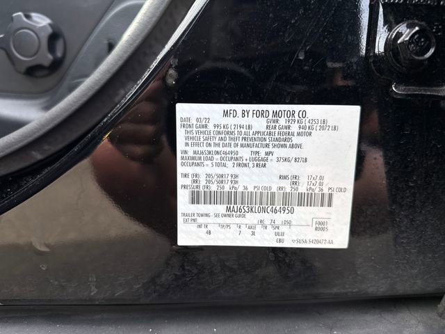 Used 2022 Ford EcoSport Titanium w/ Interior Protection Package AWD/4WD image 17