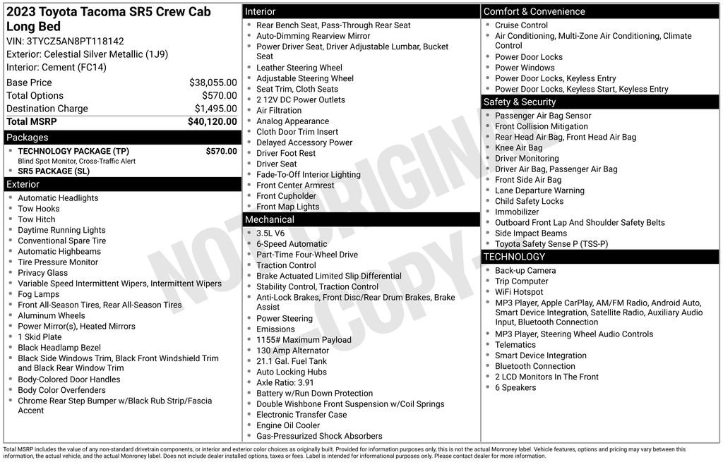 Certified 2023 Toyota Tacoma SR5 w/ Technology Package AWD/4WD image 33