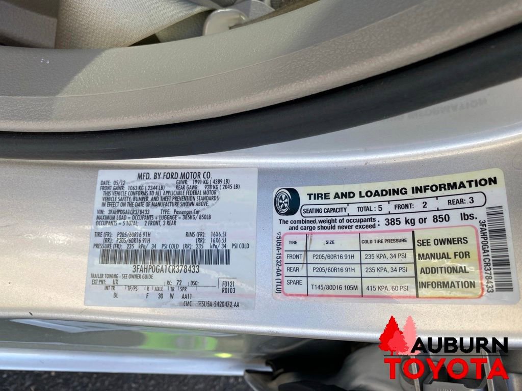 Used 2012 Ford Fusion S FWD image 20