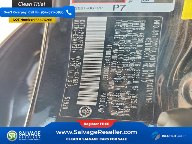 Used 2013 Toyota Camry XLE w/ Convenience Pkg FWD image 16
