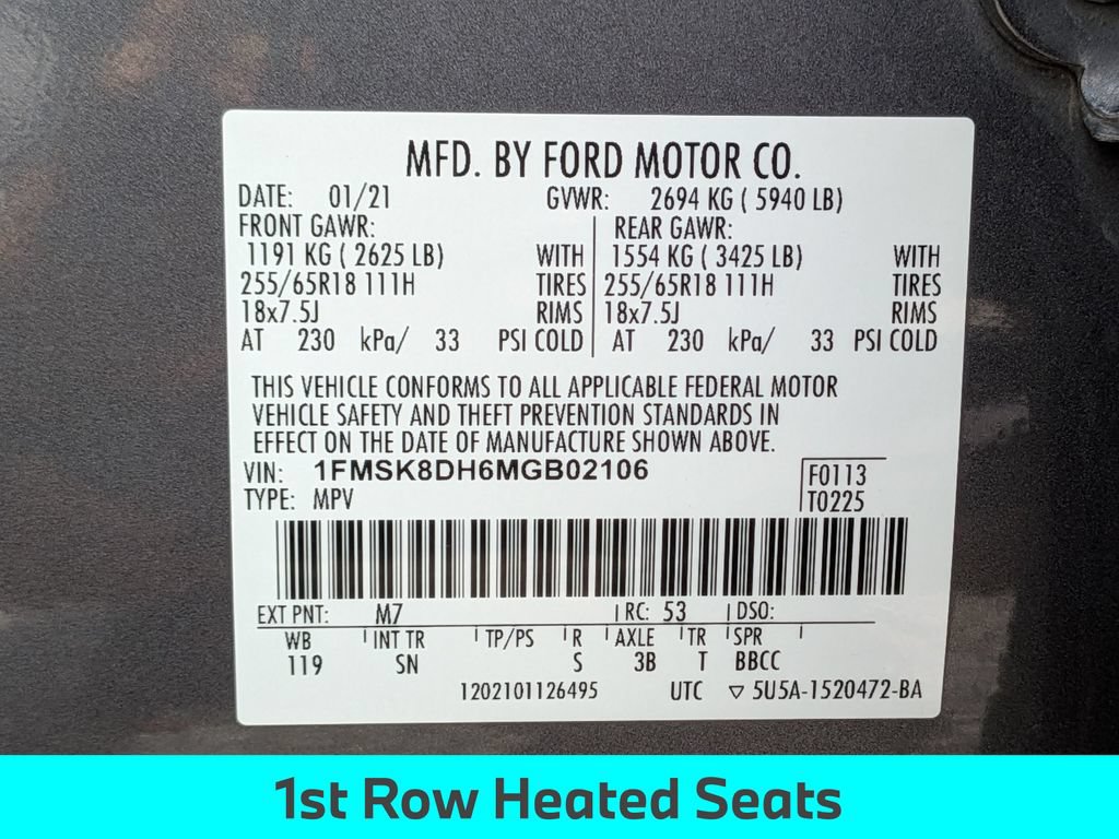 Used 2021 Ford Explorer XLT w/ Equipment Group 202A AWD/4WD image 26