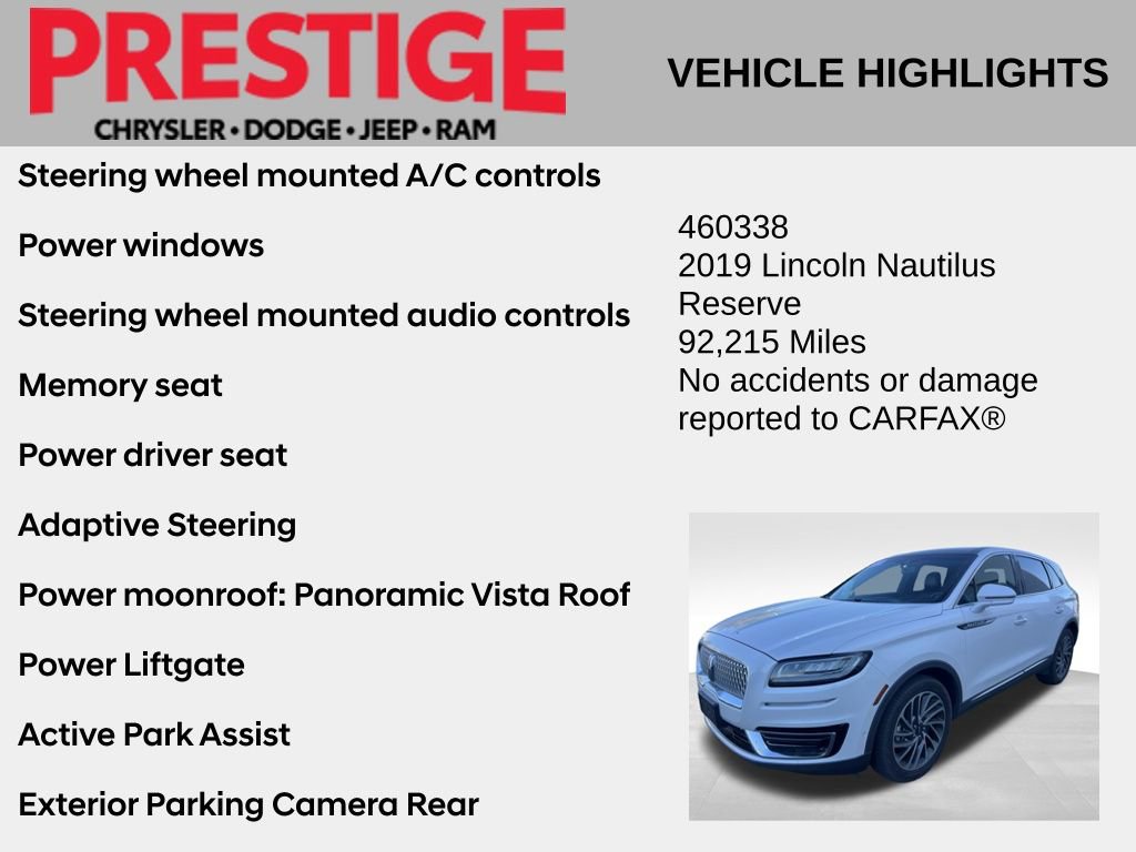 Used 2019 Lincoln Nautilus Reserve AWD/4WD image 4