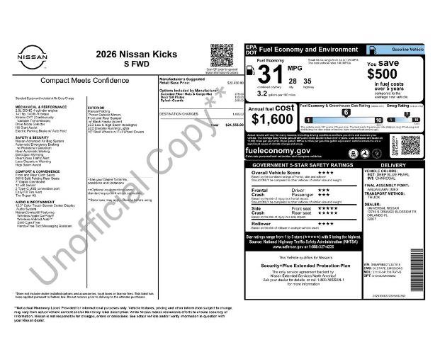 Certified 2026 Nissan Kicks S FWD image 28