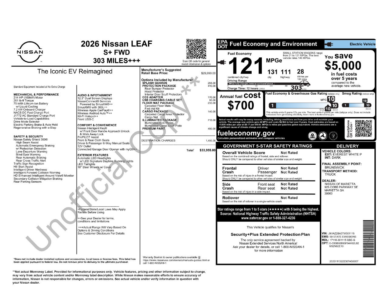 New 2026 Nissan Leaf w/ Illuminated Package FWD image 30