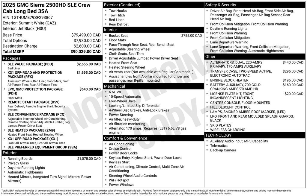 Used 2025 GMC Sierra 2500 SLE w/ SLE Value Package; AWD/4WD image 27