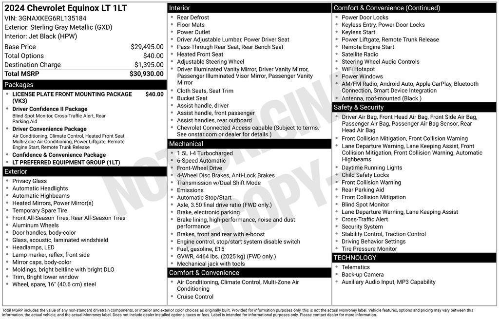 Used 2024 Chevrolet Equinox LT FWD image 24