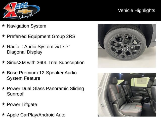 New 2026 Chevrolet Traverse RS AWD/4WD image 3