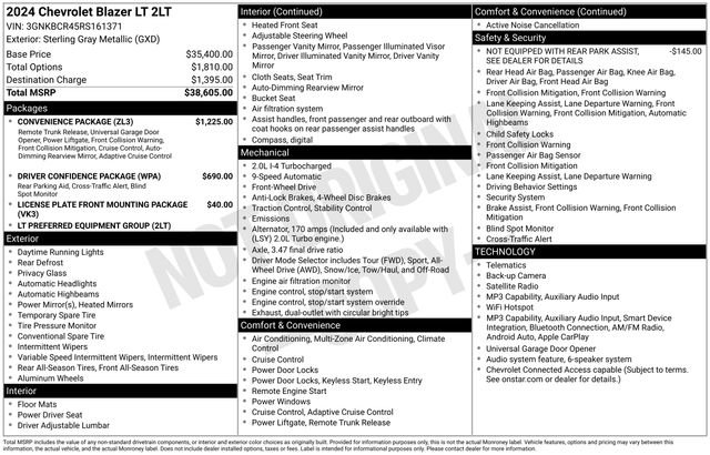 Used 2024 Chevrolet Blazer LT w/ Convenience Package FWD image 34