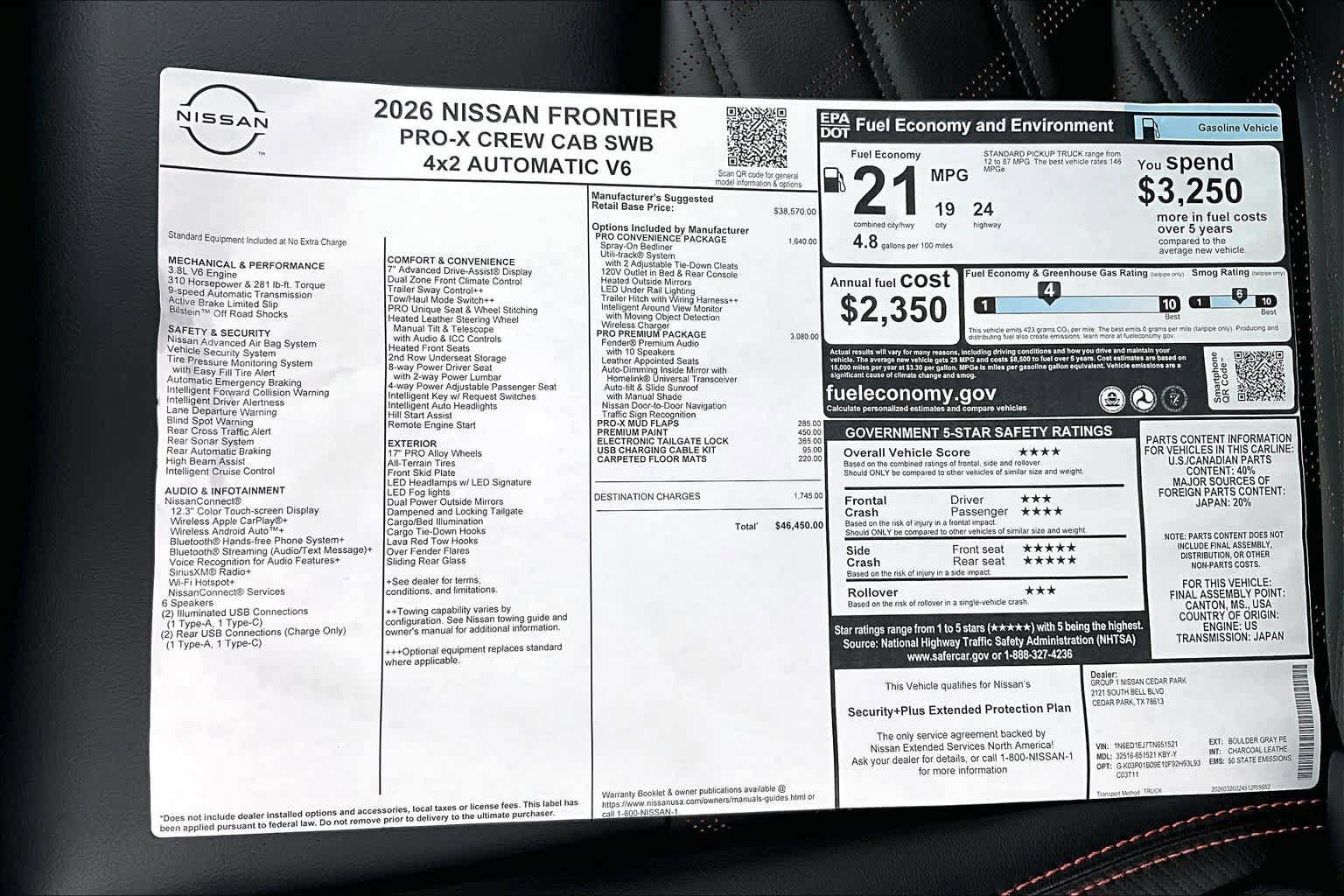 New 2026 Nissan Frontier Pro-X image 21