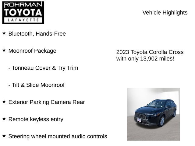 Used 2023 Toyota Corolla Cross LE w/ Moonroof Package AWD/4WD image 8