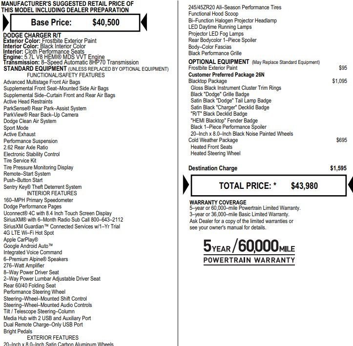 Used 2022 Dodge Charger R/T w/ Blacktop Package image 3