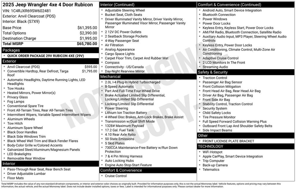 Used 2025 Jeep Wrangler Unlimited Rubicon 4xe image 20